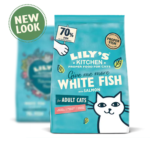 (新包裝) Lily's Kitchen for ADULT CATS 2kg - White Fish with Salmon 莉莉廚房貓糧 無穀物 鮮味魚肉餐 成貓 2KG {原裝行貨} (舊名: Fisherman's Feast) 正價$325 (EXP: 3月/2027)